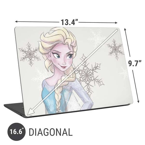 Disney Frozen Elsa Snowflakes Art Universal Laptop 16.6in (13.4 x 9.7in) Skin